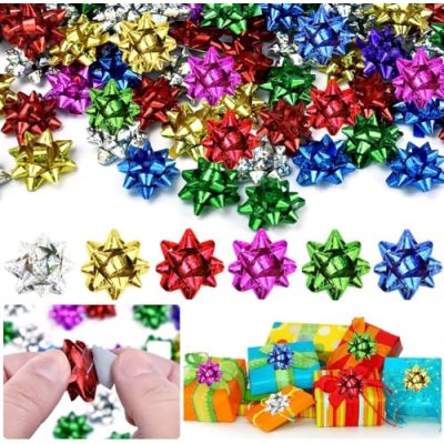 RMENOOR 150 Pcs Christmas Metallic Gift Bows, 1…