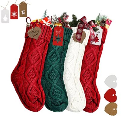 RFAQK 18 Inches Large Christmas Stockings 4 Pack …
