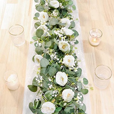 UXORSN 2PCS 6FT Artificial Eucalyptus Flower…