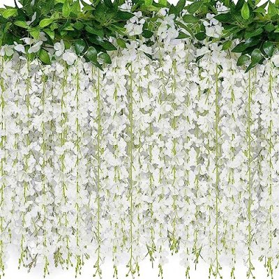 2 Pack 20 Branches Wisteria Hanging Flowers 6…