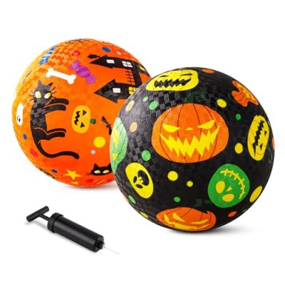 INPODAK 2 Pack Halloween Playground Ball,8.5 Inch…