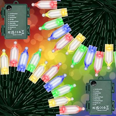 2 Pack Battery Operated Christmas Lights,10.3M…