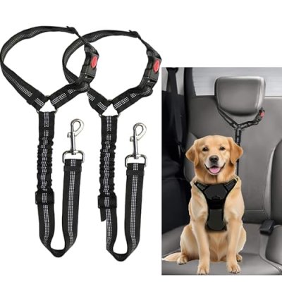 2 Pack Dog Car Headrest Seat Belt - for Pet Dogs…