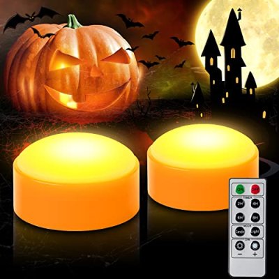 CANDLE IDEA 2 PCS Halloween LED Pumpkin Lights…
