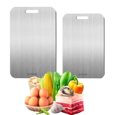 2 Pcs Titanium Cutting Board, 2025 New…