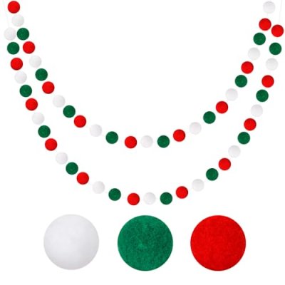 G2PLUS Felt Ball Garland