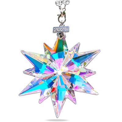 2025 Annual Christmas Ornaments Crystal Snowflake…