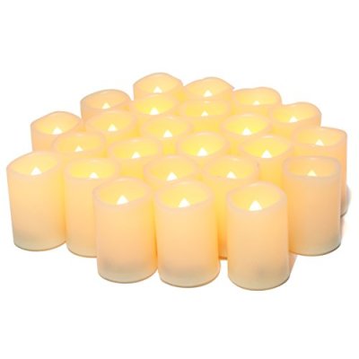 24 PCS 5cm LED Flameless Flickering Votive Tea…