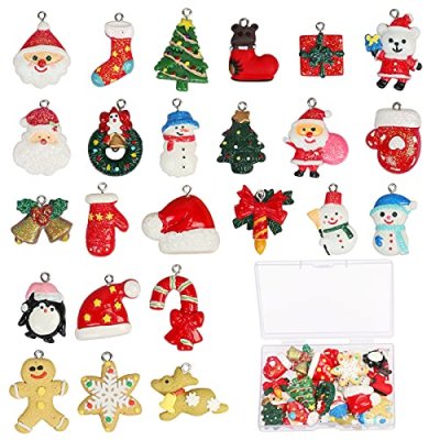 LAMEK 24PCS Mini Christmas Ornaments Miniature…