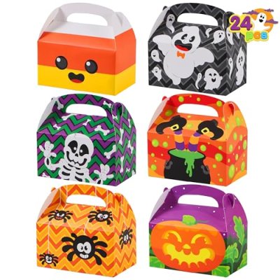 JOYIN 24 PCs 3D Halloween House Cardboard Goodie…