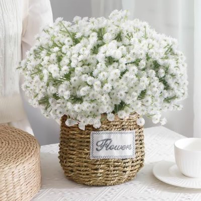 DBCMEW 25pcs Artificial Flowers, White Gypsophila…
