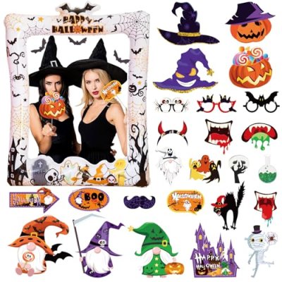 POPOYU 26Pcs Halloween Photo Props Kit,Inflatable…