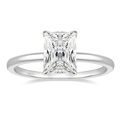 EAMTI 3CT 925 Sterling Silver Engagement Rings…