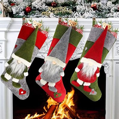 KAHEIGN 3Pcs Christmas Stocking, 46CM Large Xmas…