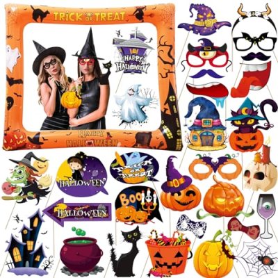 LMSHOWOWO 30 PCS Funny Halloween Photo Booth…