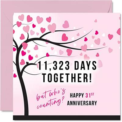 31st Anniversary Card for Wife/Husband