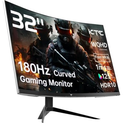 KTC 32 Inch Curved Monitor VA 1500R, 2K QHD 1440P…