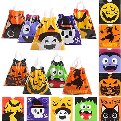 FINGOOO 36 pieces Halloween Drawstring Candy Bags…