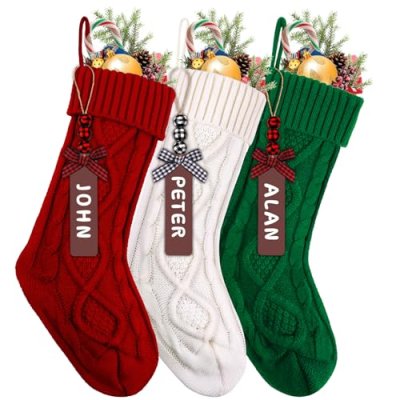 JOLCEEY 3pcs Christmas Stockings, 18 Inch Large…