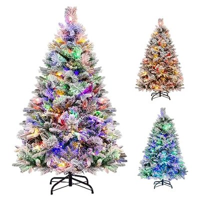COSTWAY 4.5ft Pre-Lit Christmas Tree
