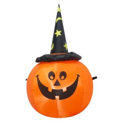 4FT Halloween Inflatable Pumpkin with Witch Hat &…