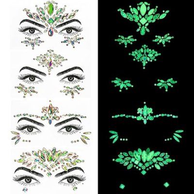 4 Pcs Face Gems Glow in the Dark, Face Gems…