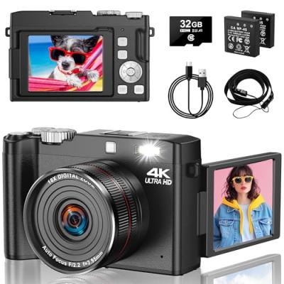 4K Digital Camera with Autofocus & 18X Zoom