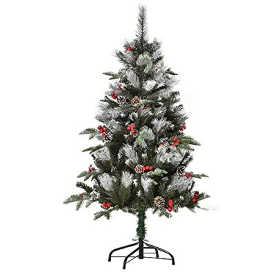 HOMCOM 4FT Snow-Dipped Christmas Tree
