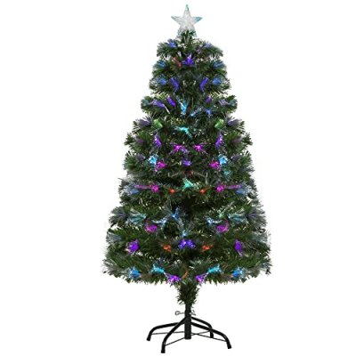 HOMCOM 4FT Pre-Lit Christmas Tree