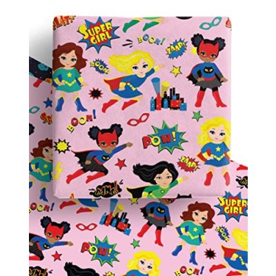 4 x Superhero Multicultural Wrapping Paper for…