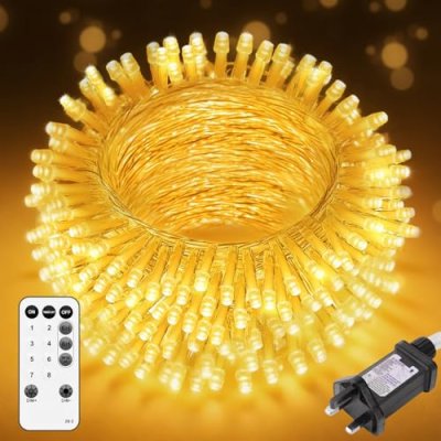 40M 400 LED Fairy Lights Plug in, Warm White…