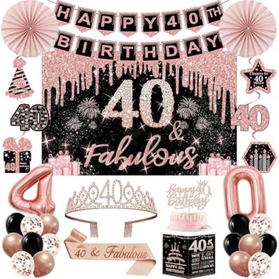 40th Birthday Decoration Set