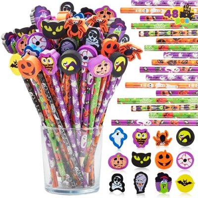 JOYIN 48PCS Halloween Pencils with Erasers…