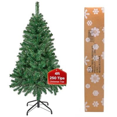 SWL 4ft Artificial Christmas Tree – 250 Tips…