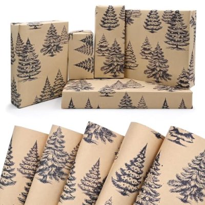 5 Sheets Christmas Wrapping Paper, DXTXTJ 50x70cm…