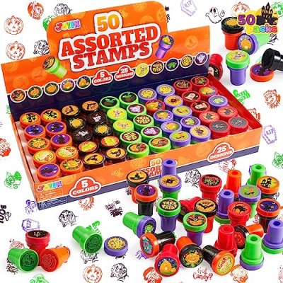 JOYIN 50 Pieces Halloween Assorted Stamps for…