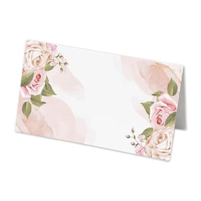50 Floral Wedding Name Place Cards - 8cm by 4cm…