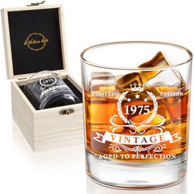 LIGHTEN LIFE 50th Birthday Whiskey Glass