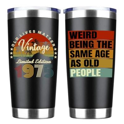 JOUWUI 50th Birthday Vintage Tumbler