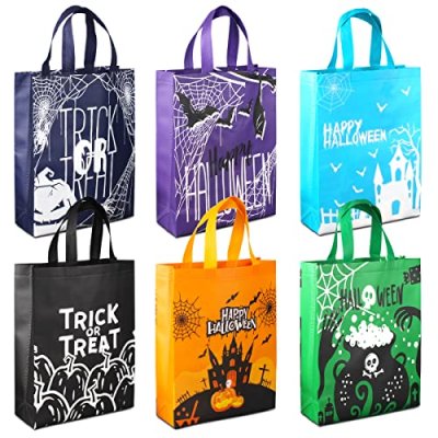 6PCS Large Halloween Trick or Treat Tote Bags, 38…