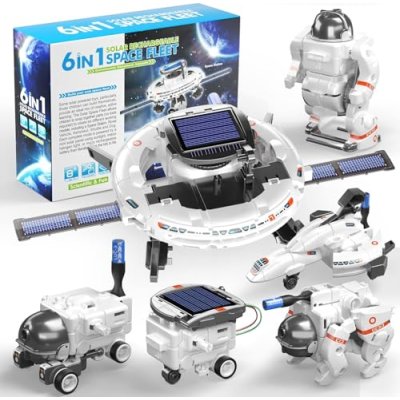 6-in-1 Solar Robot Space Toys for Kids