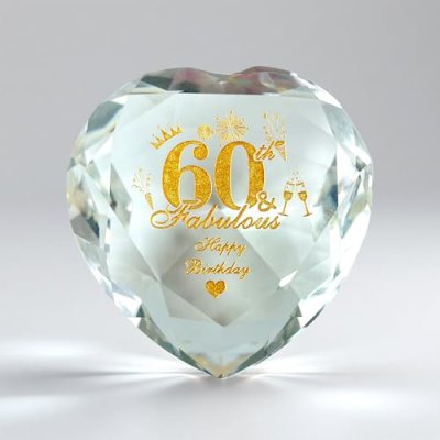 60th Birthday Crystal Keepsake
