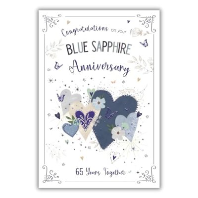65th Anniversary Floral Card