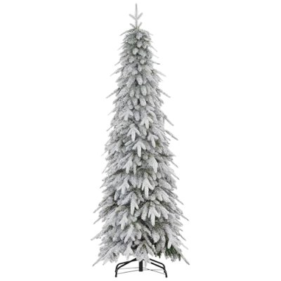 HOMCOM 6ft Snow Flocked Christmas Tree