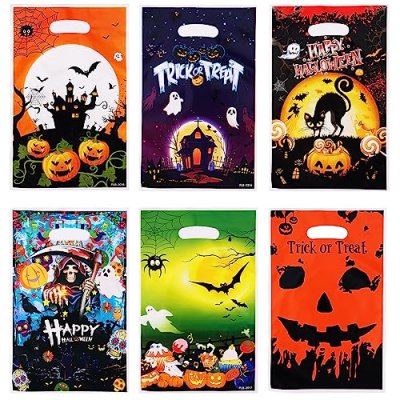 SAVITA 72pcs Halloween Treat Bags - Plastic…