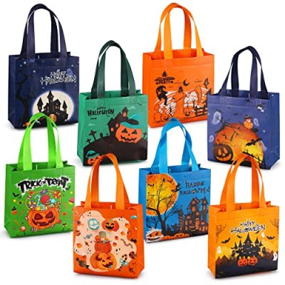 8PCS Halloween Trick or Treat Bags,Halloween Tote…