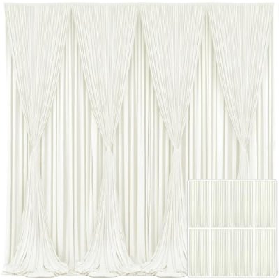 8 Panels Ivory Backdrop Curtain for Wedding…