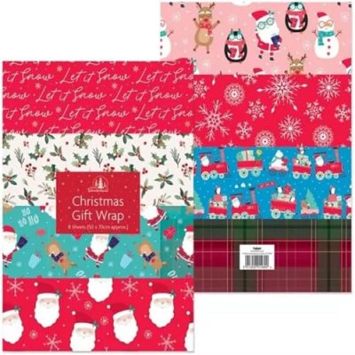 PSO 8 SHEETS XMAS GIFT WRAP WRAPPING PAPER…