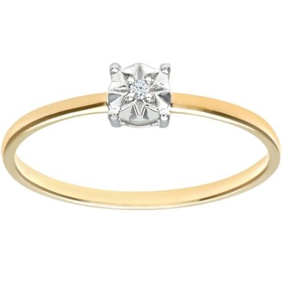 Naava Ladies 9ct Yellow Gold Illusion Set Diamond…