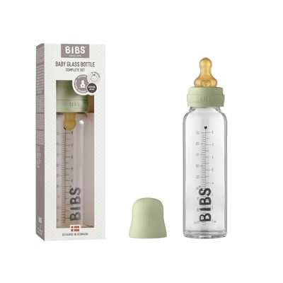 BIBS Baby Glass Bottle. Anti-Colic. Round Natural…